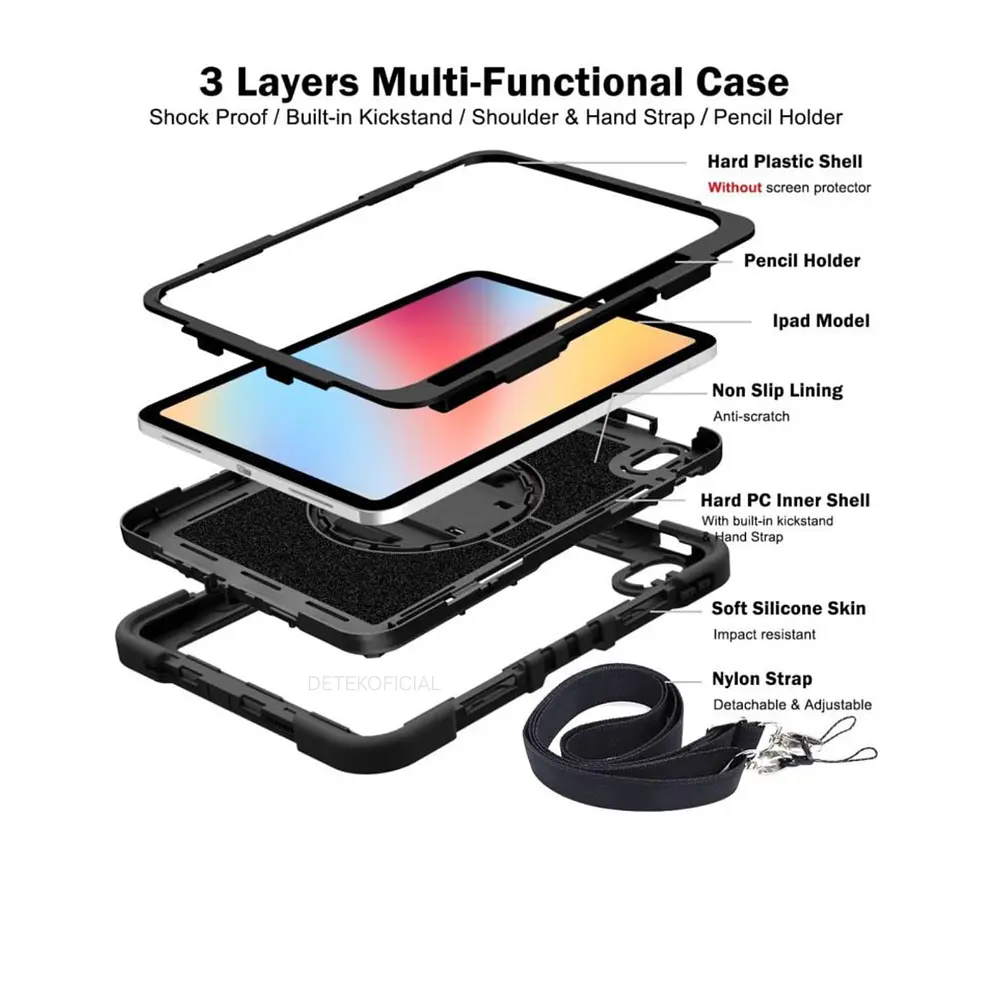 Funda Antigolpes Armadura Para iPad Air 11 M4 2026