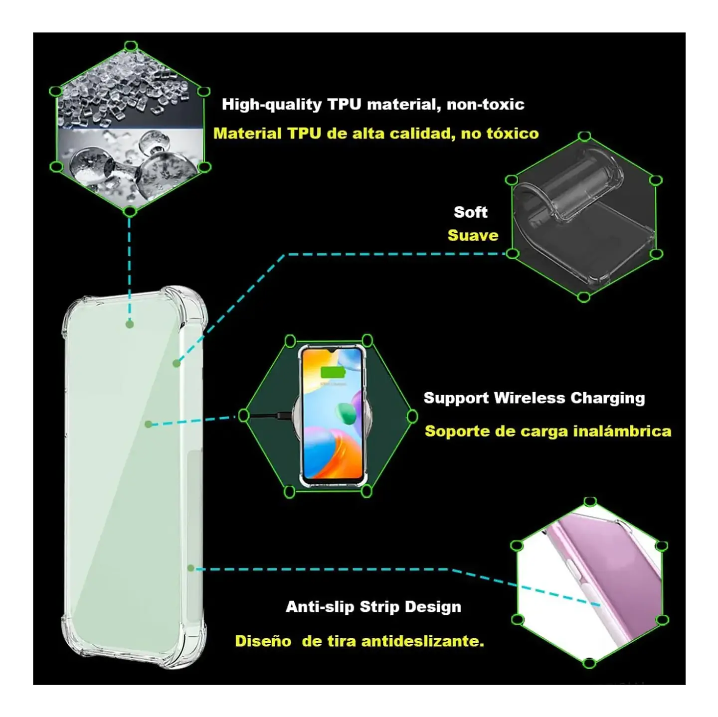 Carcasa Anti Golpes Transparente Para Redmi Note 15 Pro 5g 8