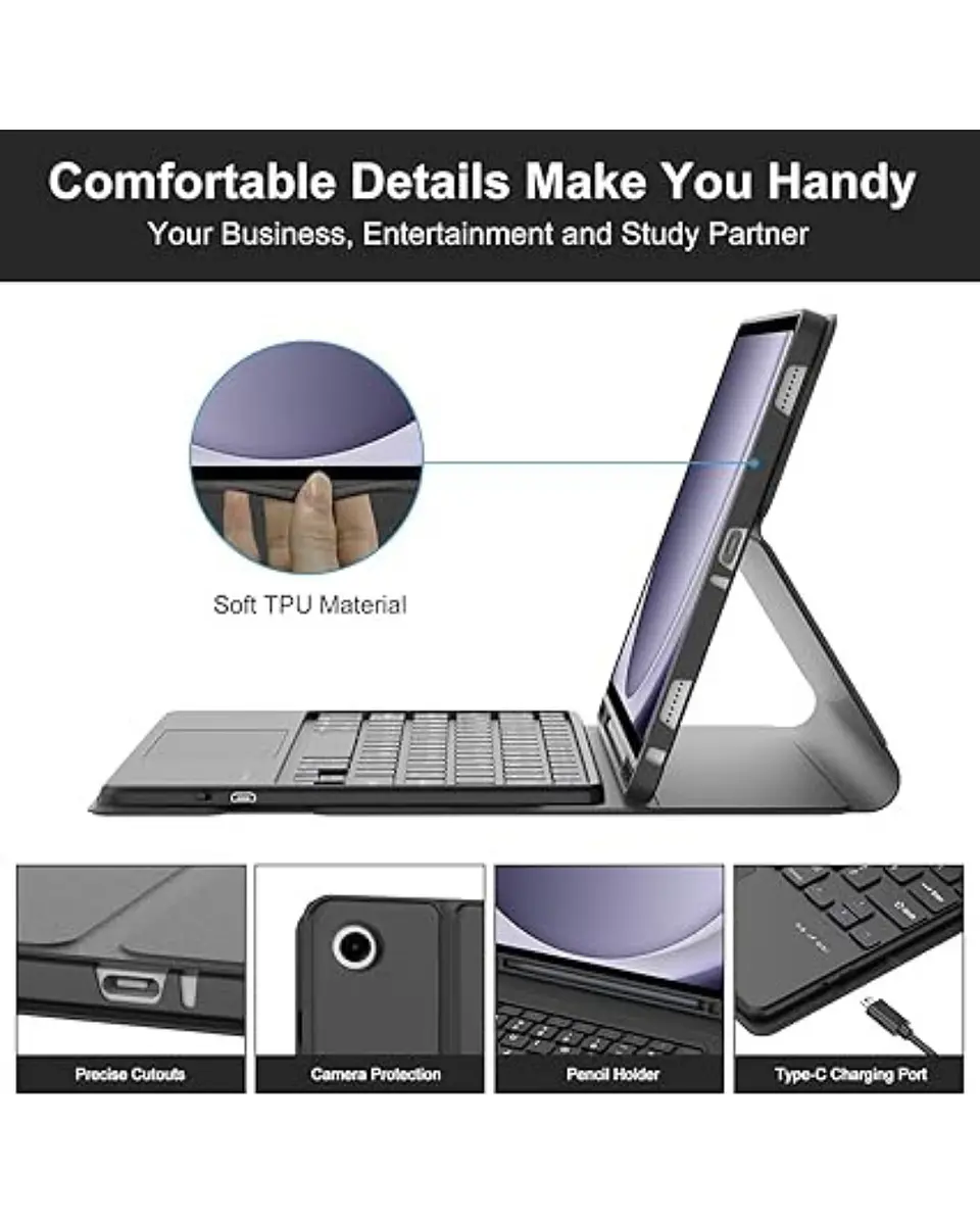 Funda Con Teclado Español Touchpad Para Samsung Galaxy Tab A11(+) Plus 11 11
