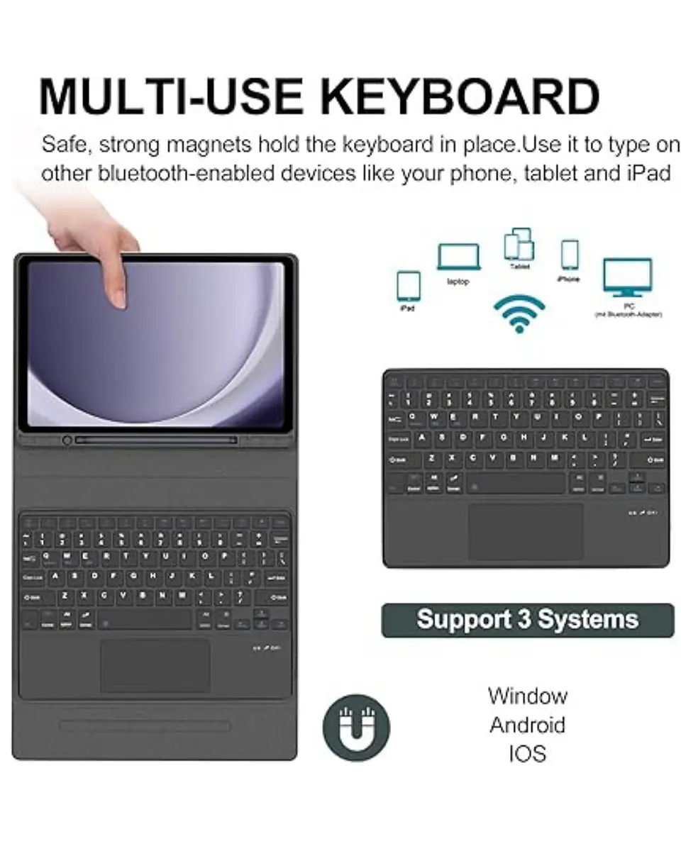 Funda Con Teclado Español Touchpad Para Samsung Galaxy Tab A11(+) Plus 11 12