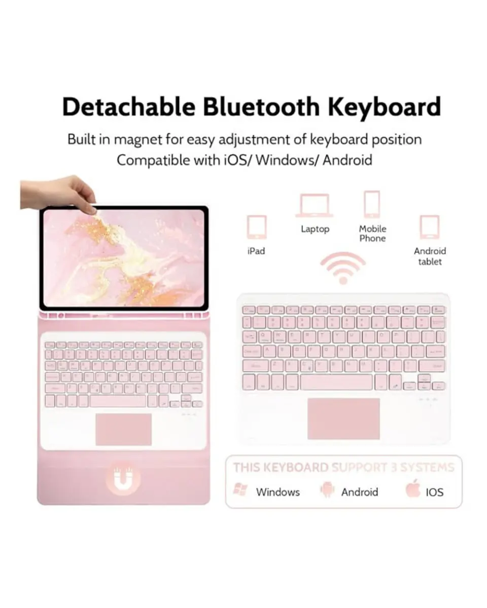 Funda Con Teclado Español Touchpad Para Samsung Galaxy Tab A11+ Plus 11 11