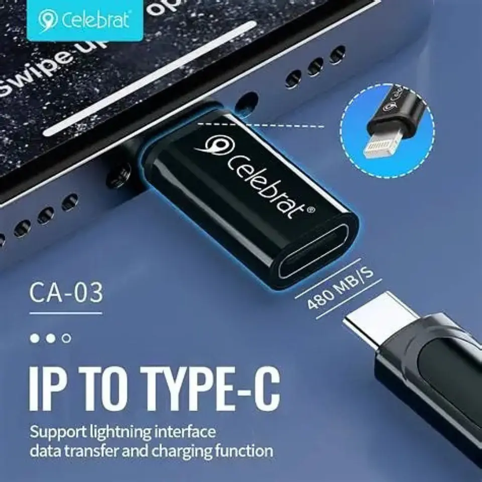 Adaptador OTG Lightning a Tipo C de 2A 480MB/S 6