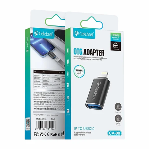 Adaptador OTG Lightning a USB 2.0 480MB/S