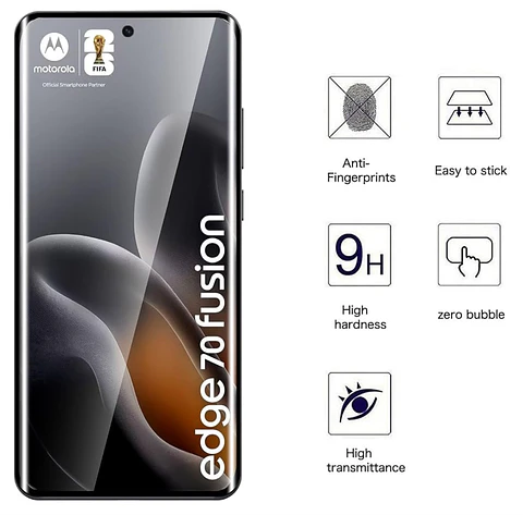Lamina Curva Vidrio Templado Para Motorola Edge 70 Fusion 5g