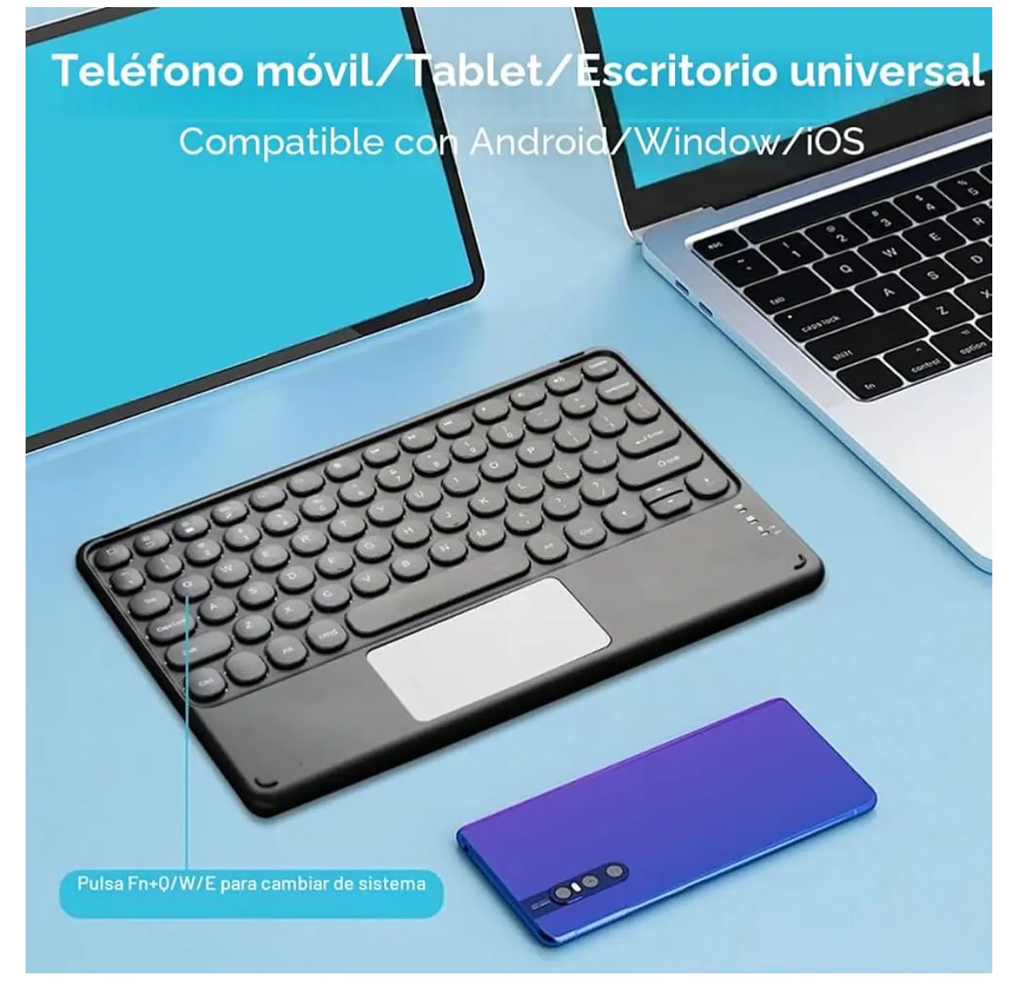 Funda Con Teclado Español Touchpad Para Samsung S6 Lite 10.4 5