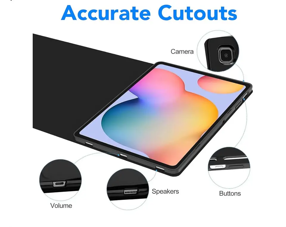 Funda Con Teclado Español Touchpad Para Samsung S6 Lite 10.4 4