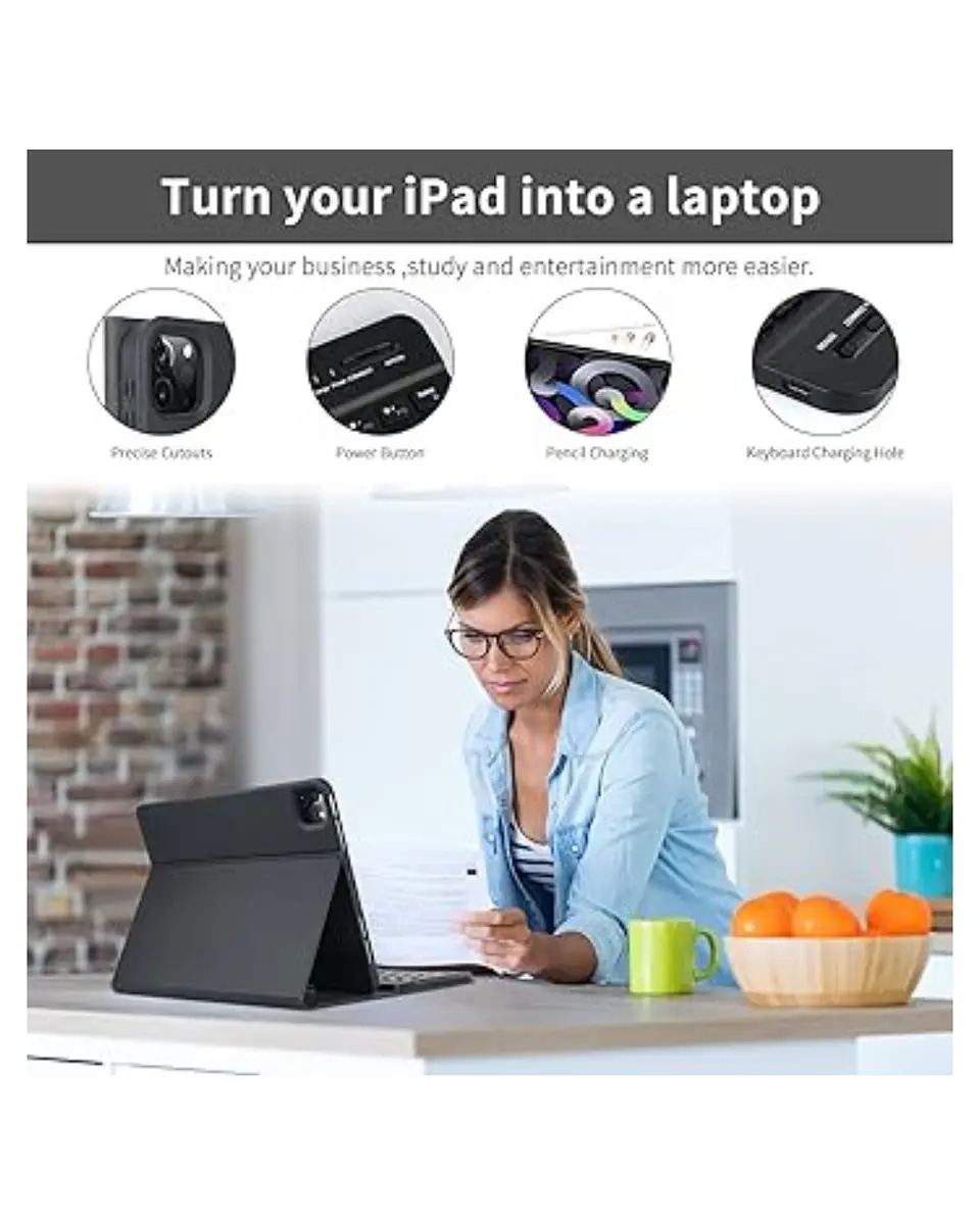 Funda con teclado Touchpad Para iPad Pro 11 2018 2020 2021 2022 4
