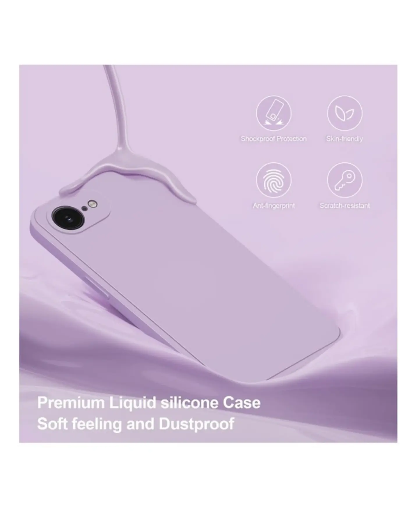 Carcasa silicona color Para iPhone 16e 5