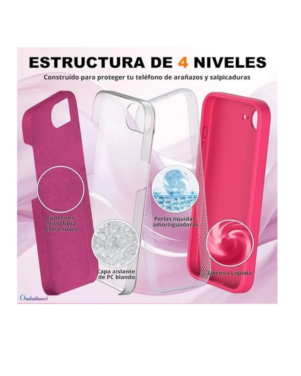Carcasa silicona color Para iPhone 16e 17