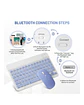 Teclado Y Mouse Inalámbrico Bluetooth Para Tablet Español - Miniatura 9