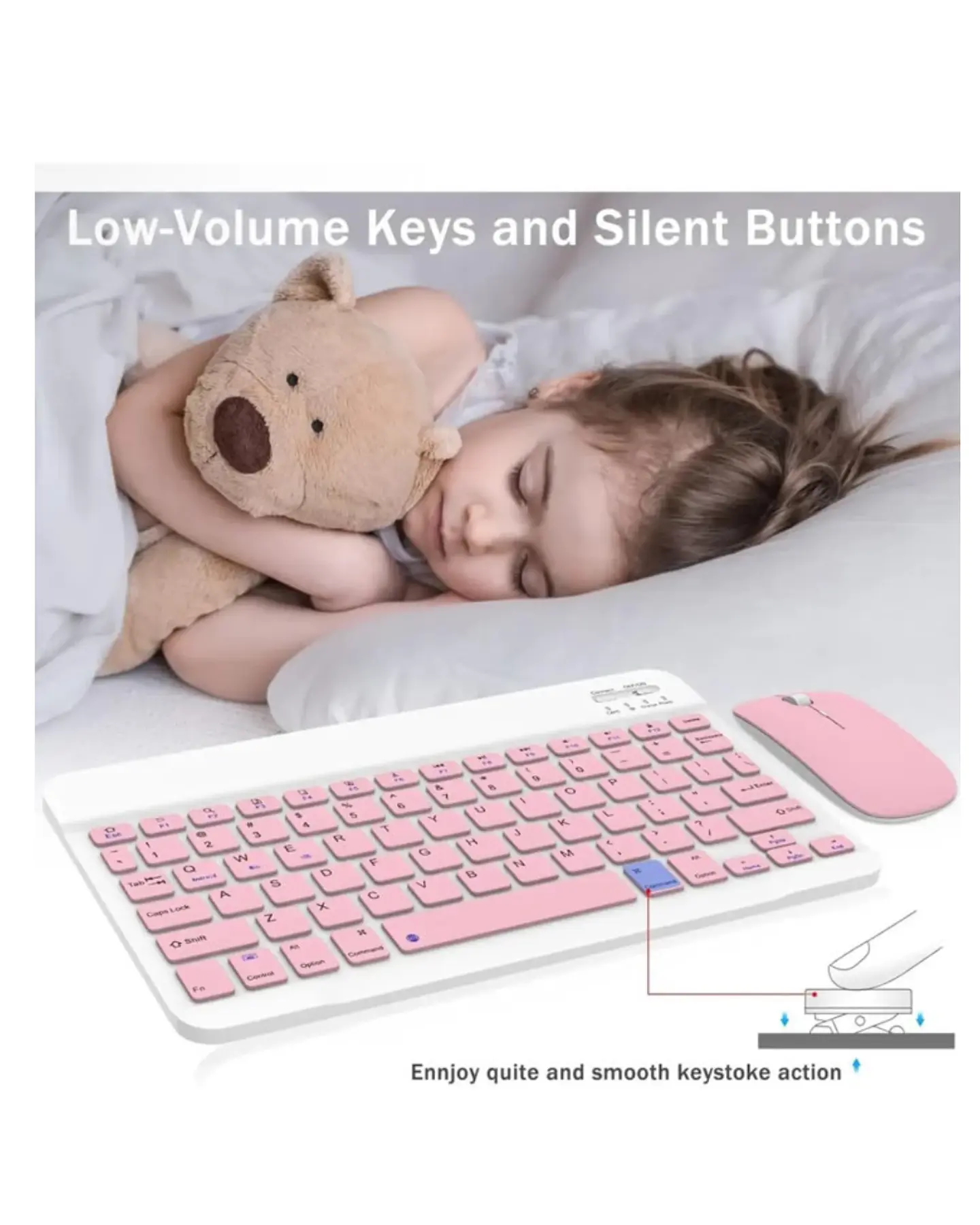 Teclado Y Mouse Inalámbrico Bluetooth Para Tablet Español 3