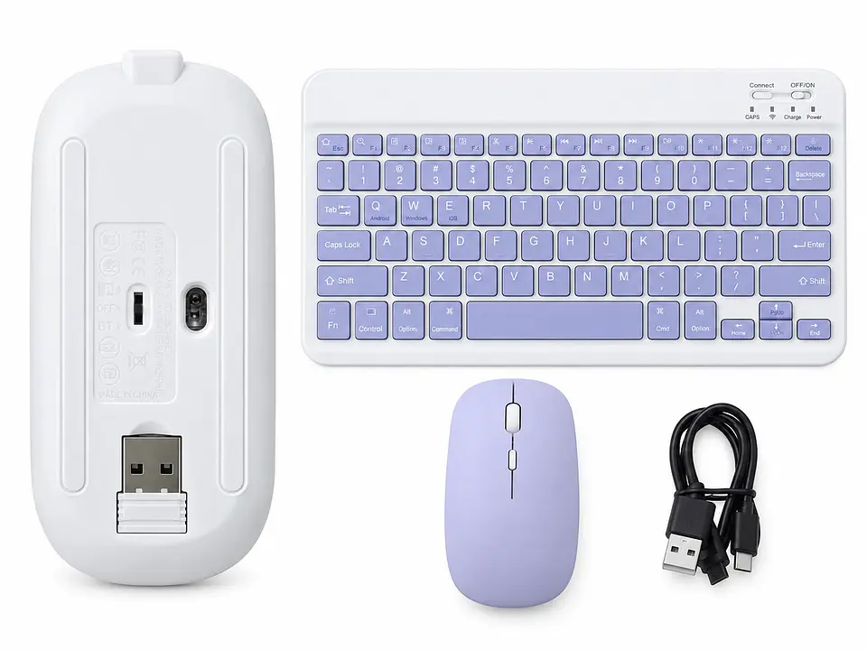 Teclado Y Mouse Inalámbrico Bluetooth Para Tablet Español 11