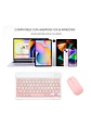 Teclado Y Mouse Inalámbrico Bluetooth Para Tablet Español - Miniatura 2