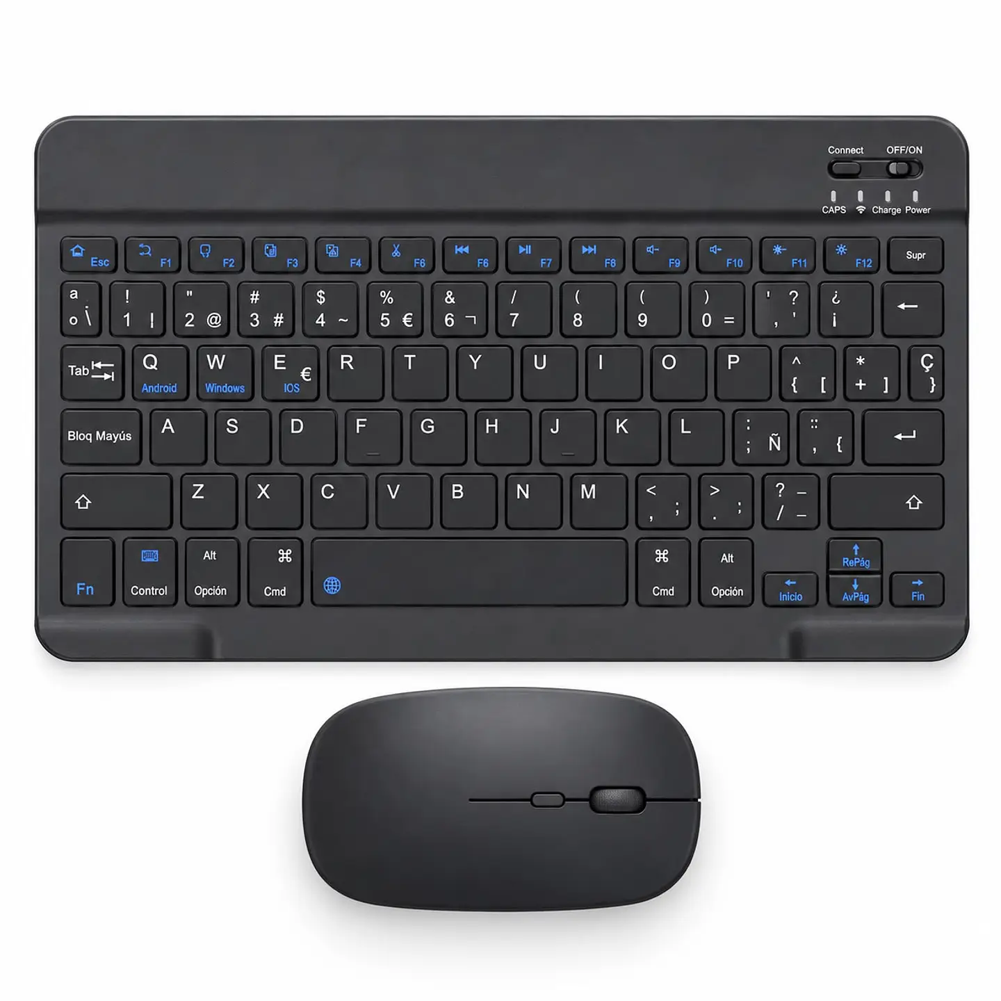 Teclado Y Mouse Inalámbrico Bluetooth Para Tablet Español 13