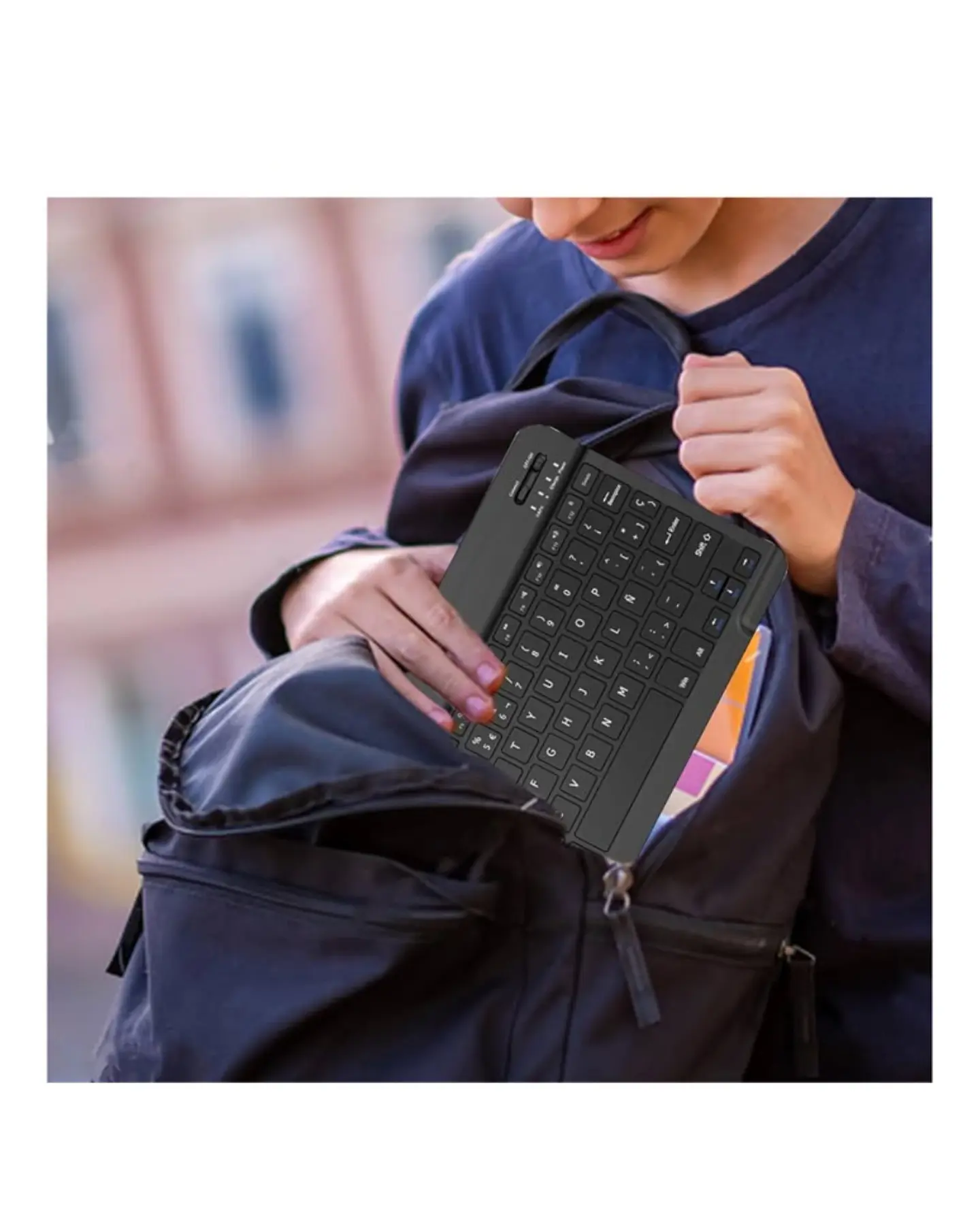 Teclado Y Mouse Inalámbrico Bluetooth Para Tablet Español 17