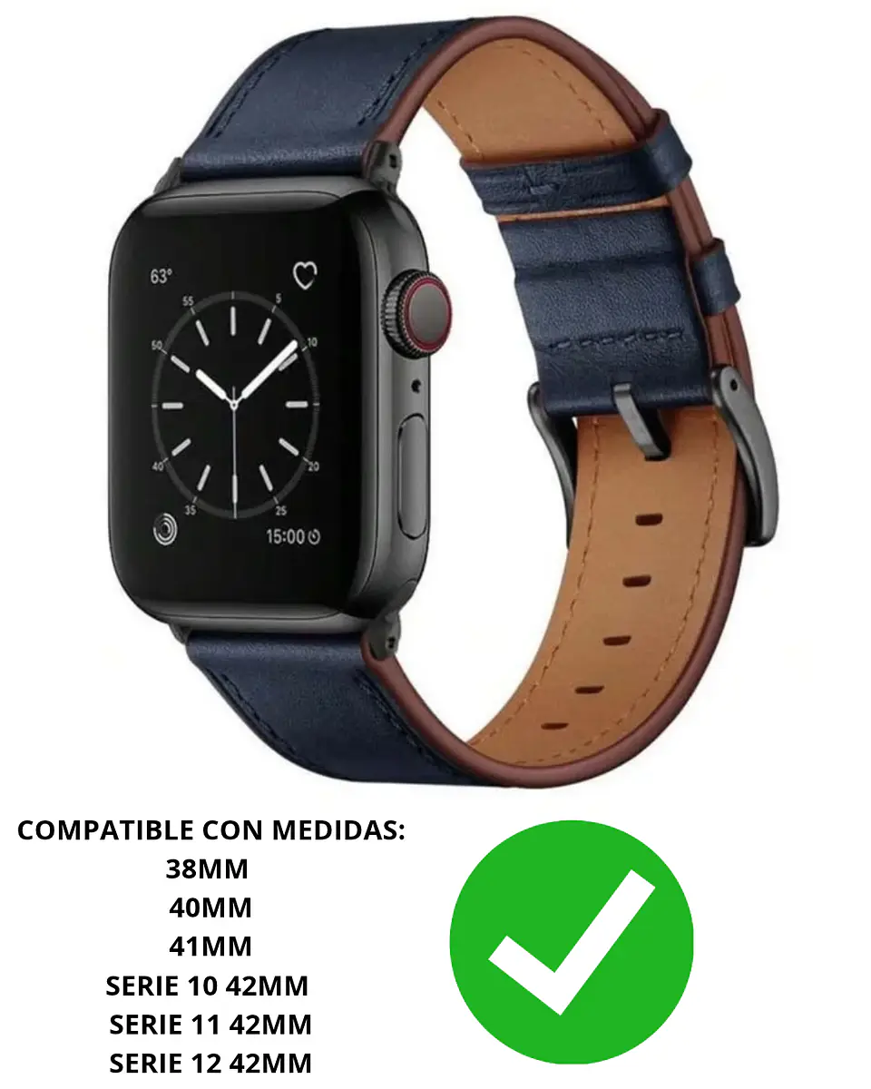 Correa Cuero Premium Para Apple Watch Todas Las Medidas 13