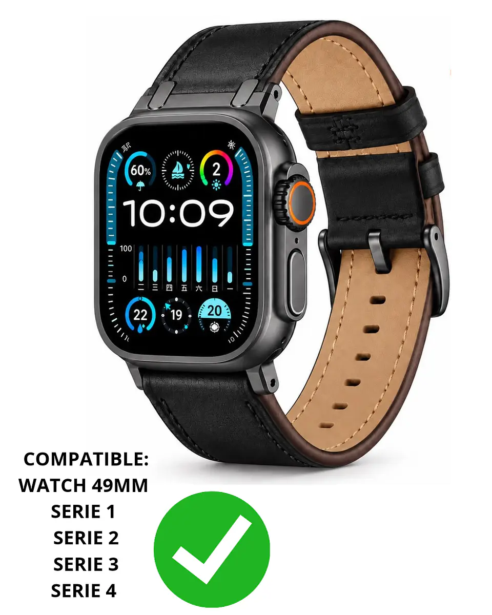 Correa Cuero Premium Para Apple Watch Todas Las Medidas 24