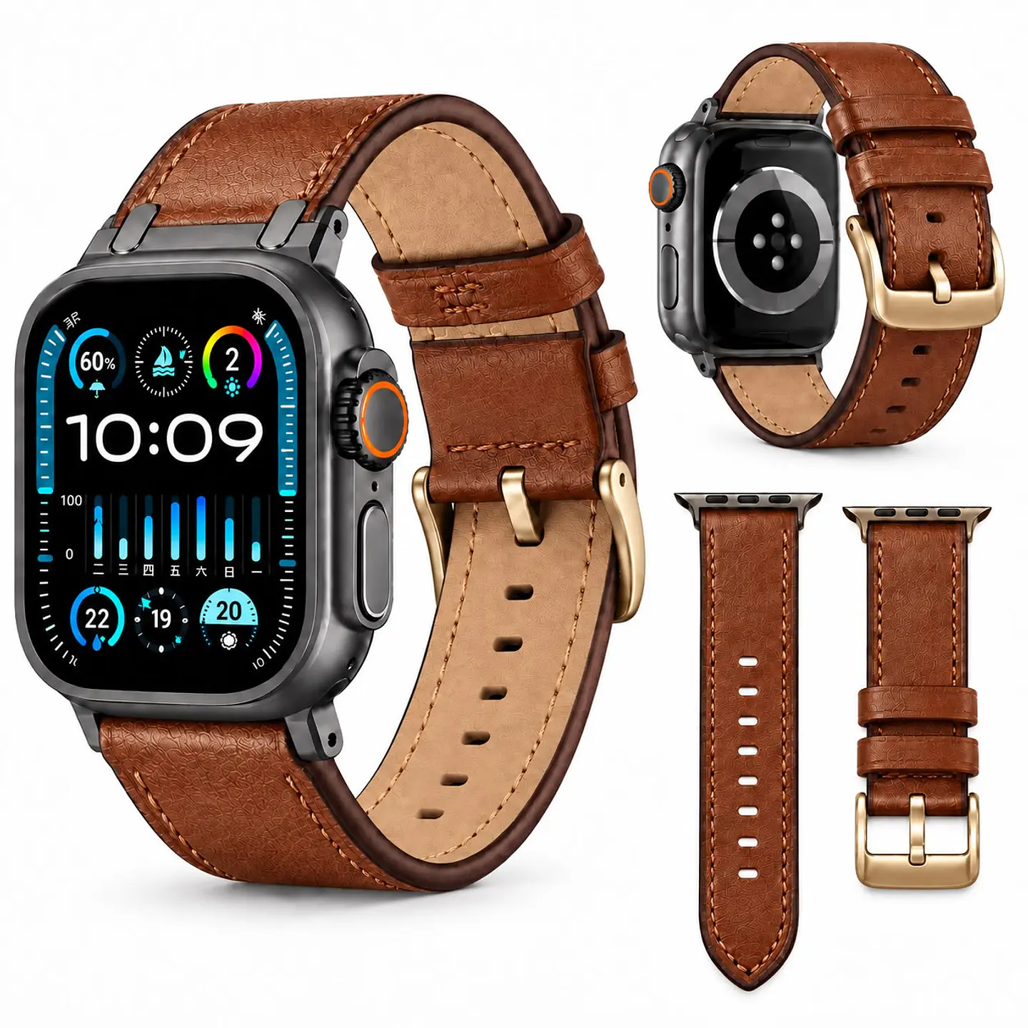 Correa Cuero Premium Para Apple Watch Todas Las Medidas 5