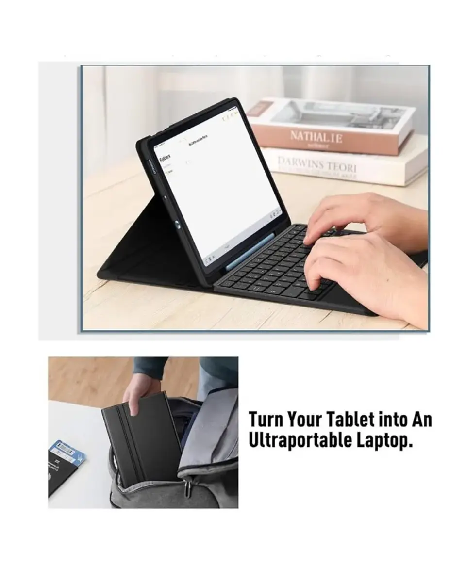 Funda Con Teclado Español Touchpad Para Samsung S6 Lite 10.4 6