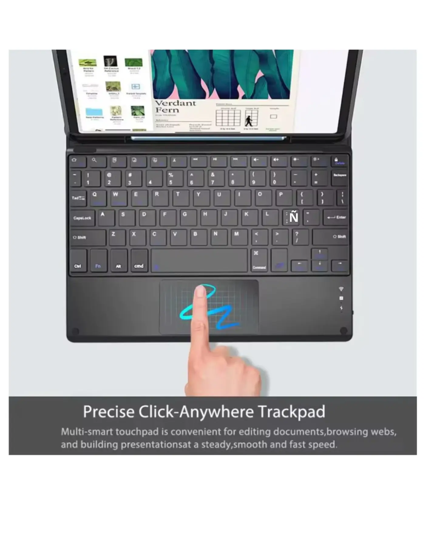 Funda Con Teclado Español Touchpad Para Samsung S6 Lite 10.4 8