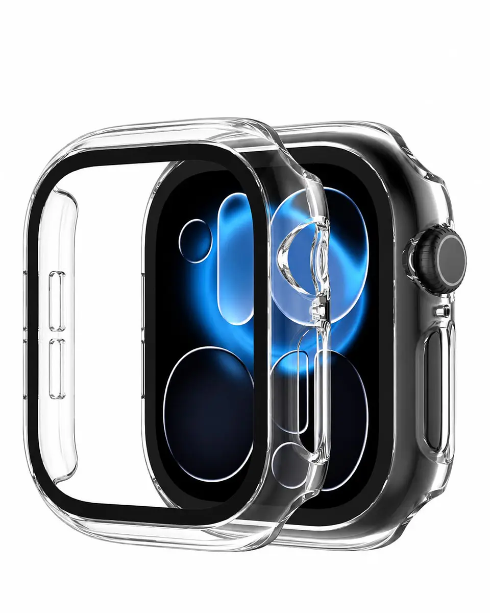 Protector Carcasa Con Vidrio Para Apple Watch Serie 12 46mm  9