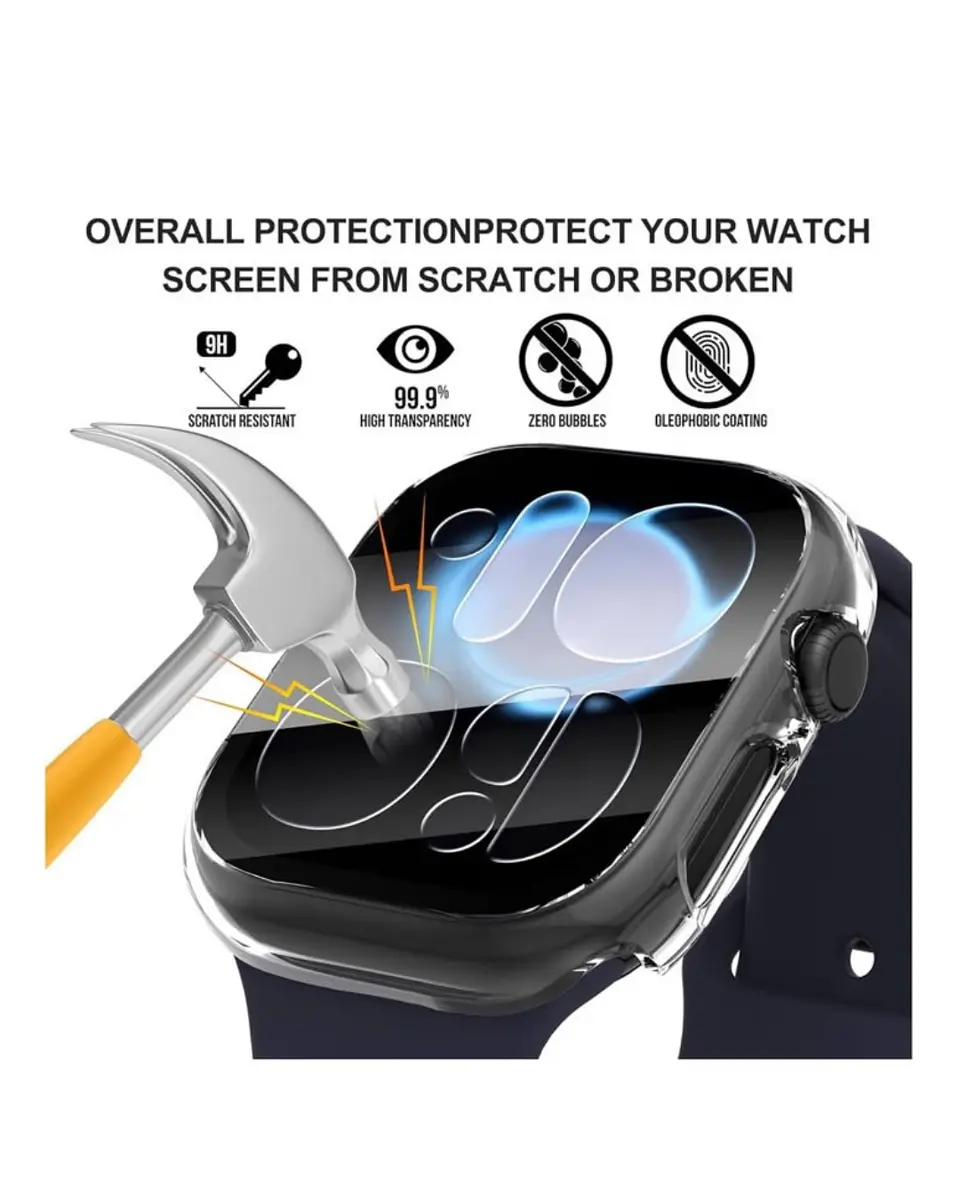 Protector Carcasa Con Vidrio Para Apple Watch Serie 12 46mm  12