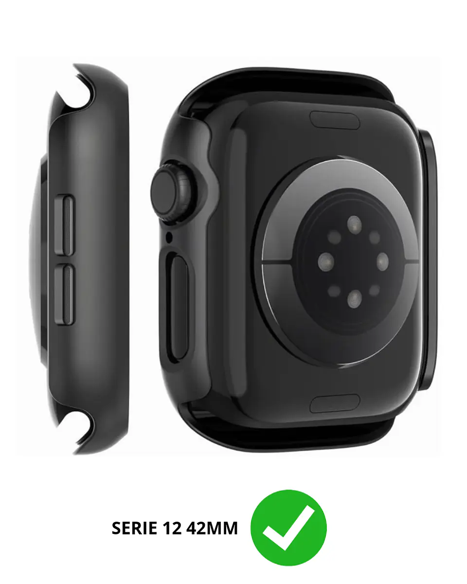 Protector Carcasa Con Vidrio Para Apple Watch Serie 12 42MM  2