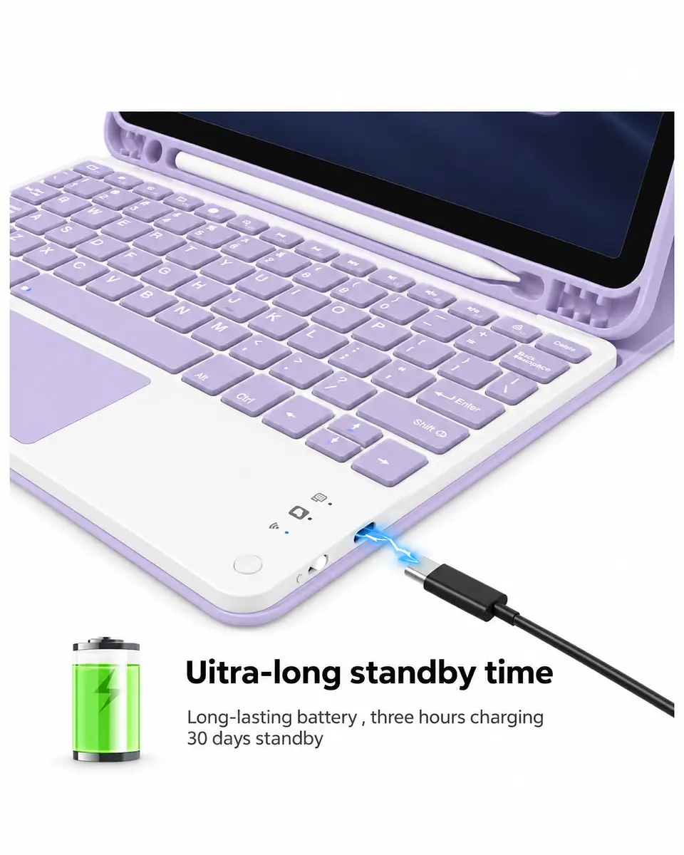 Funda Con Teclado Español Touchpad Para iPad Air 11 M3 2025  13