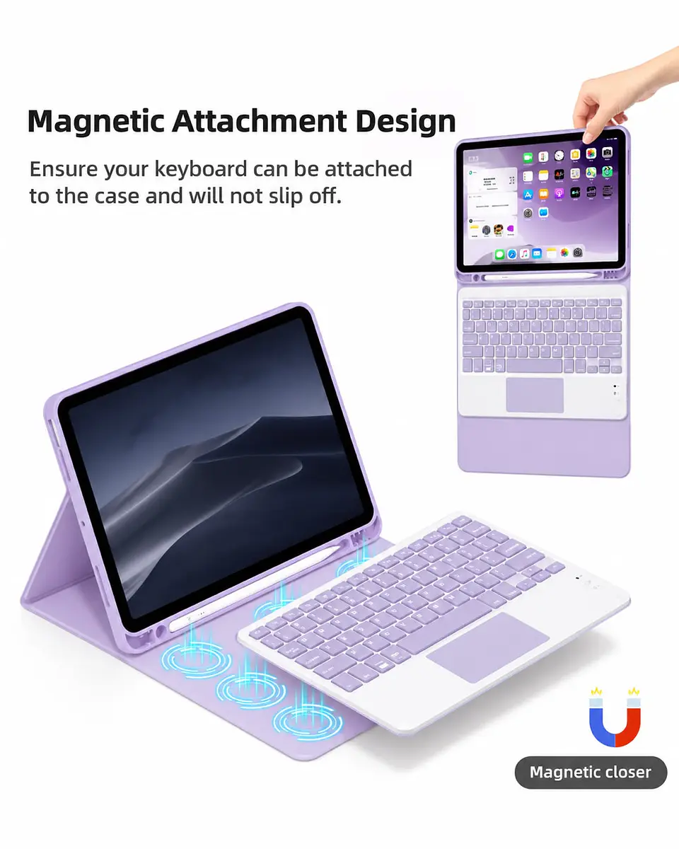 Funda Con Teclado Español Touchpad Para iPad Air 11 M3 2025  14