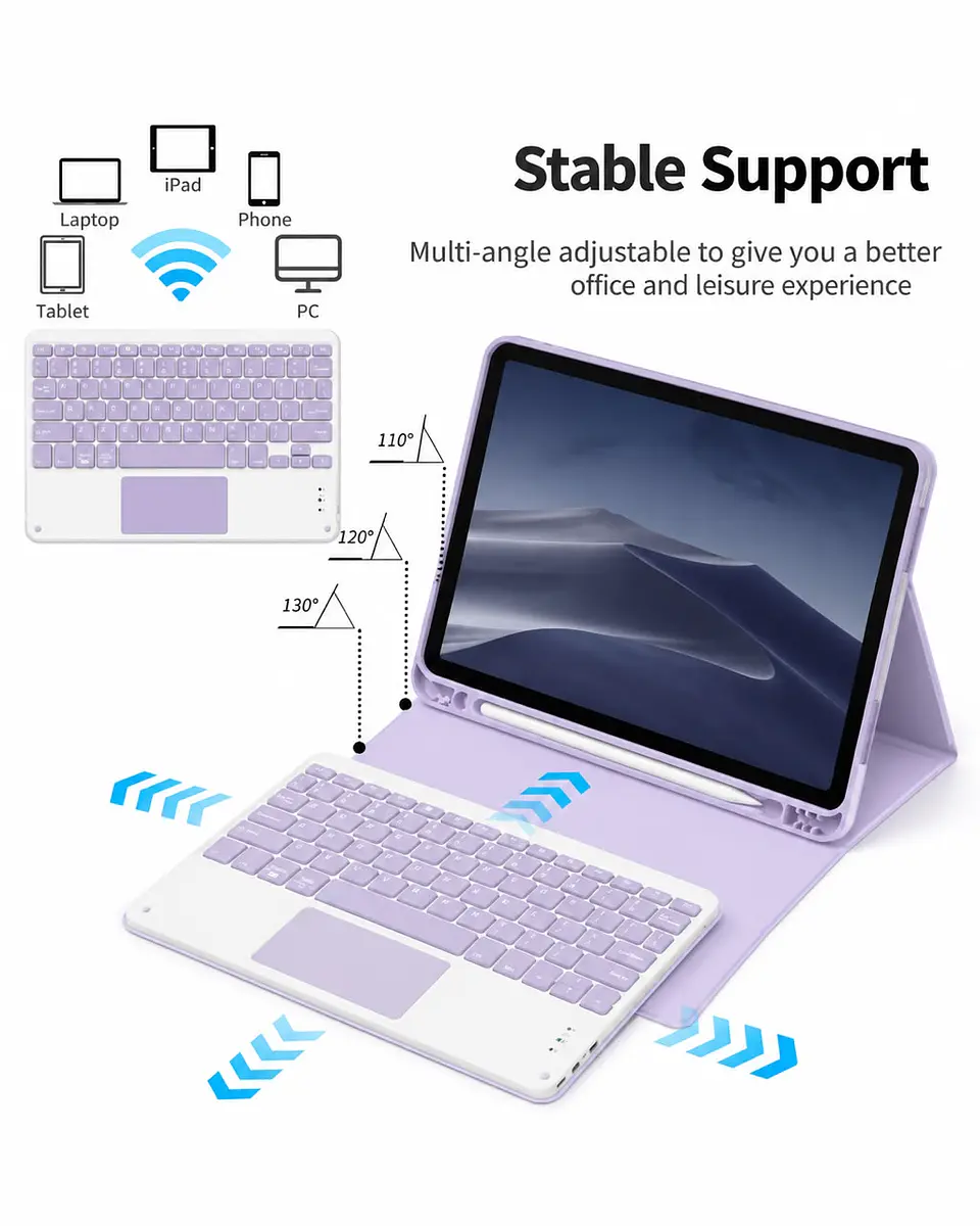 Funda Con Teclado Español Touchpad Para iPad Air 11 M3 2025  15