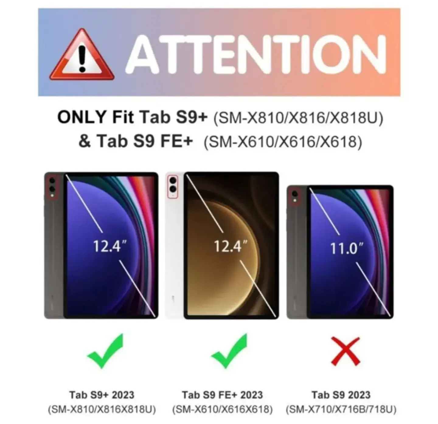 Funda Smart Cover Para Tablet Samsung S9+ Plus / S9 Fe+ Plus 12.4