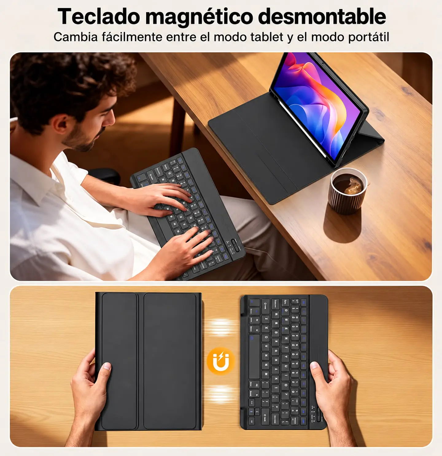 Funda Con Teclado Español Para Xiaomi Redmi Pad 2 11