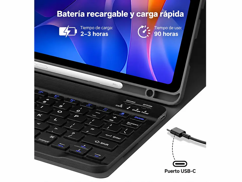 Funda Con Teclado Español Para Xiaomi Redmi Pad 2 11