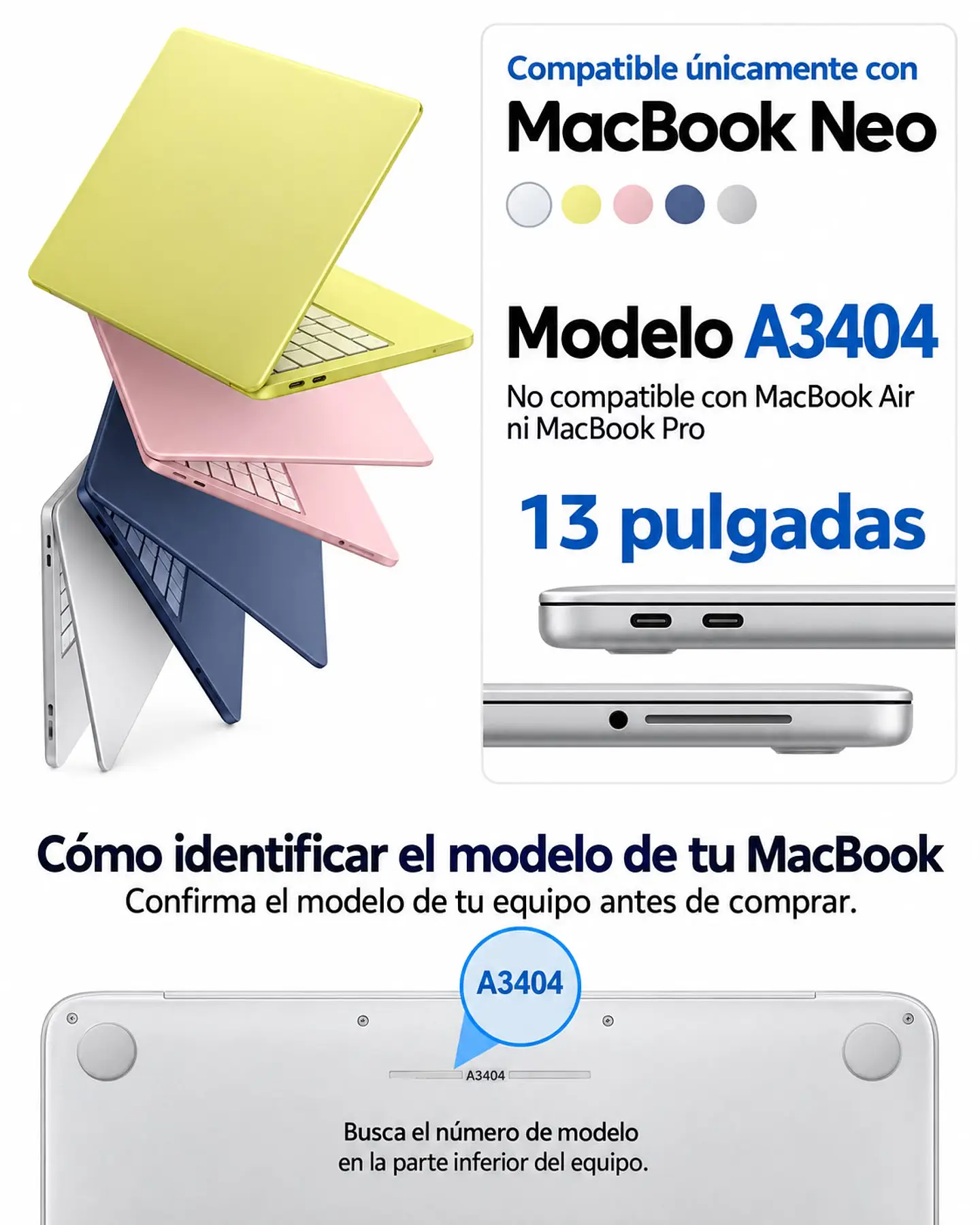 Funda Carcasa Transparente Para Macbook Neo 13 2026 A3404 2