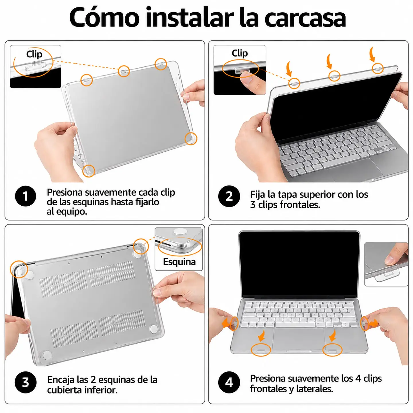 Funda Carcasa Transparente Para Macbook Neo 13 2026 A3404 8