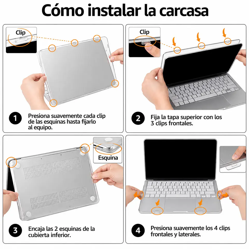 Funda Carcasa Transparente Para Macbook Neo 13 2026 A3404 8