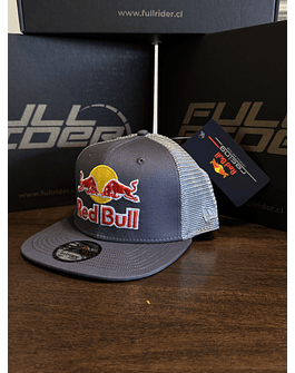 Gorro Red Bull Premium Visera plana Gris oscuro con malla 