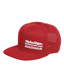 Gorro Troy Lee Designs GASGAS visera plana roja 