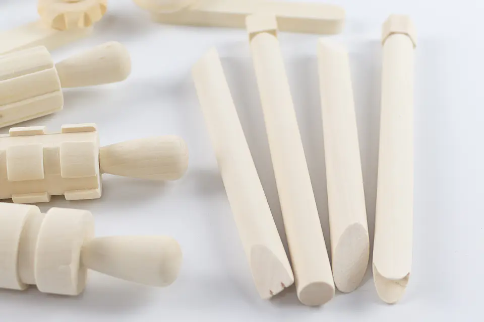 Herramientas de madera para plastilina 3