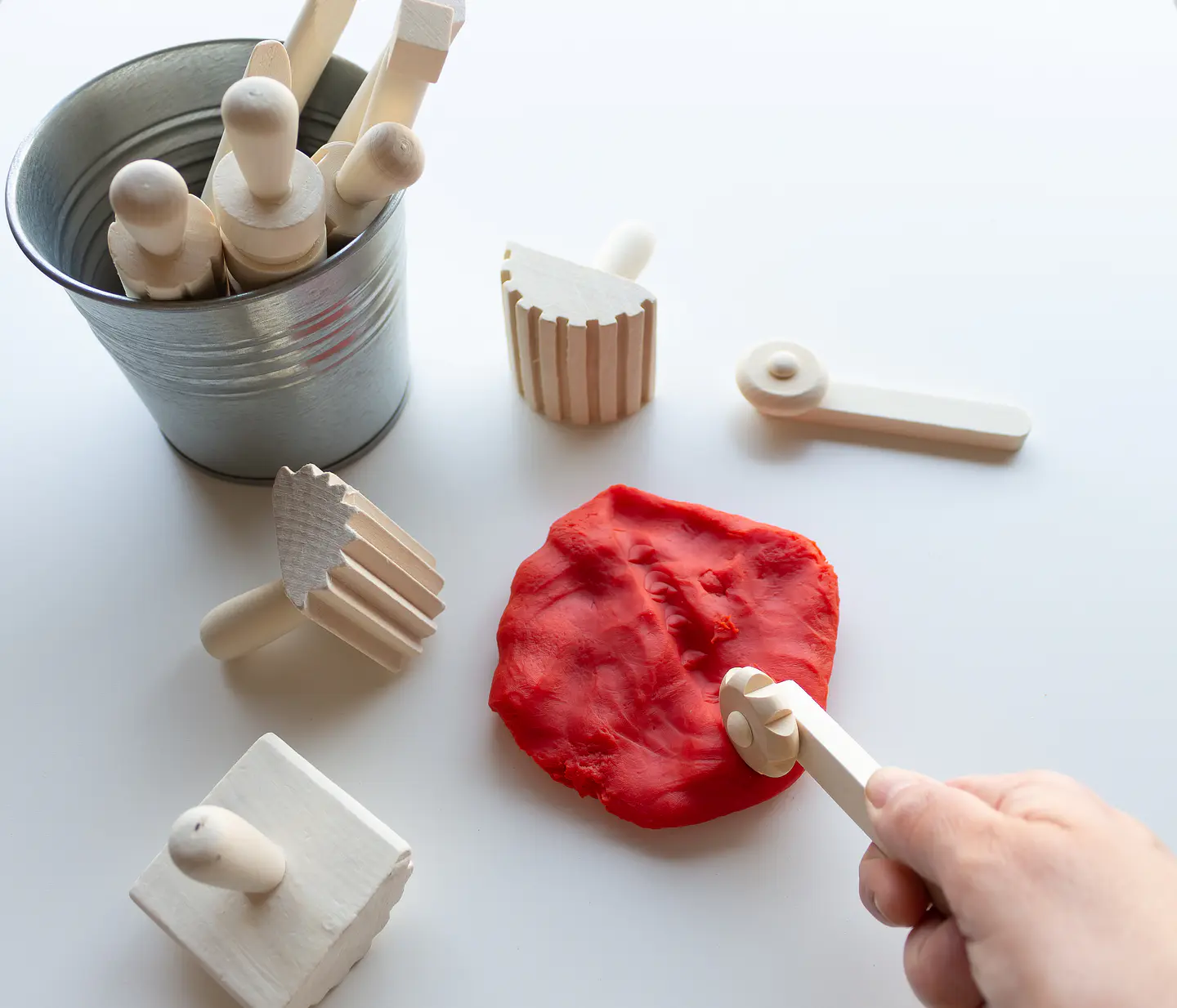 Herramientas de madera para plastilina 6