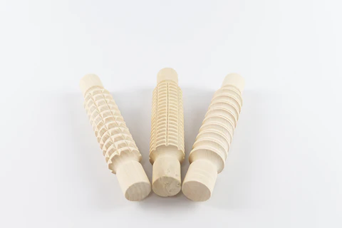 3 Rodillos de madera con patrones