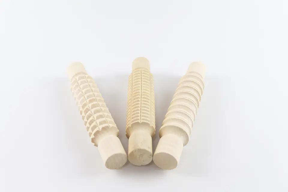 3 Rodillos de madera con patrones 1