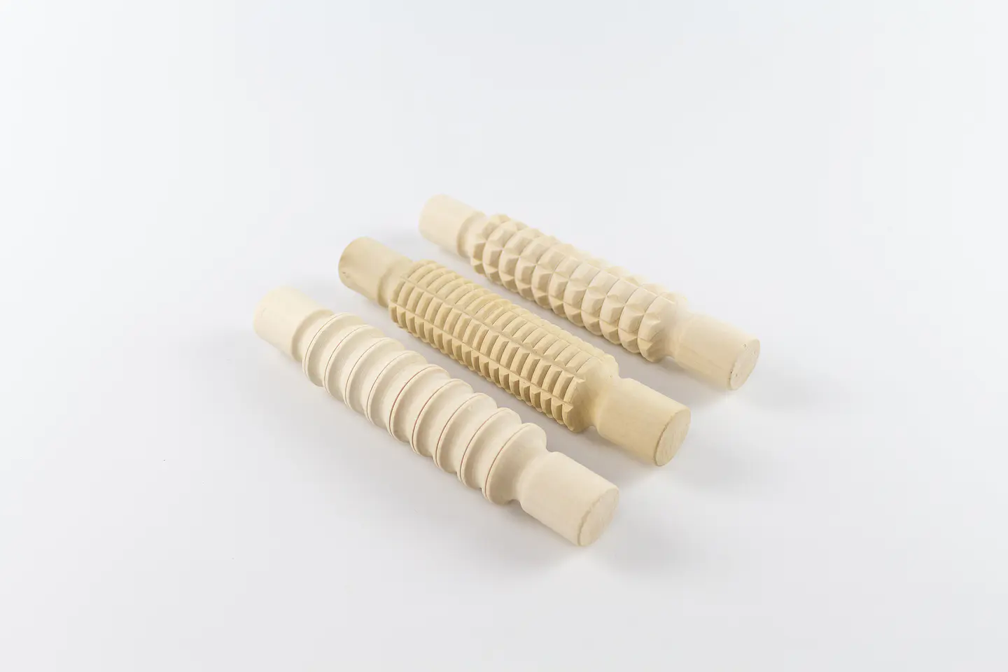 3 Rodillos de madera con patrones 2