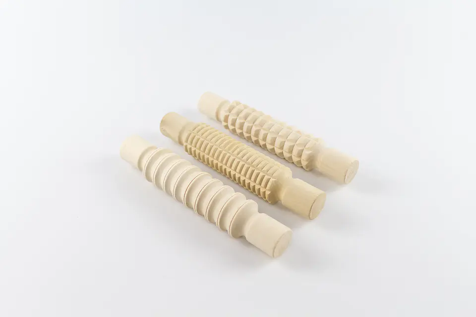 3 Rodillos de madera con patrones 2