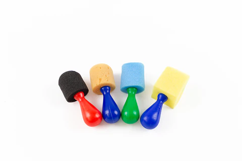 4 Brochas de esponja gruesas