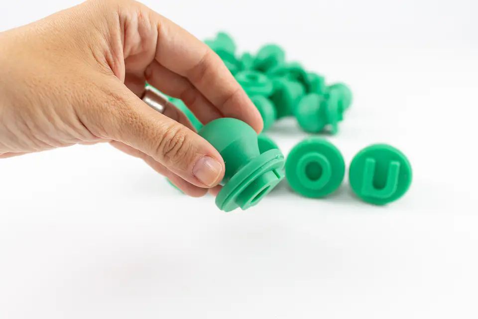 Sellos de goma con letras minúsculas 2