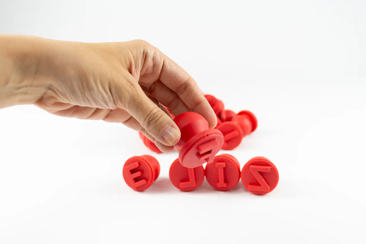 Sellos de goma con letras mayúsculas 7