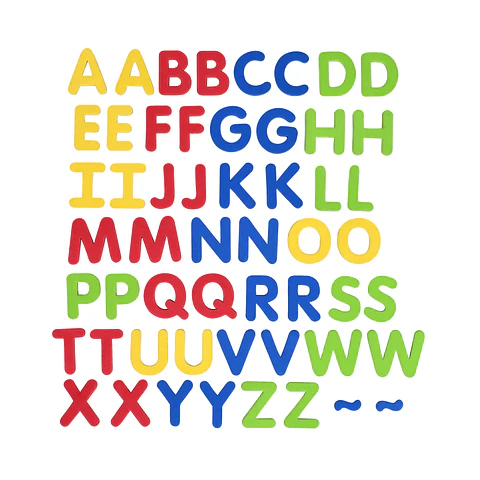 Pack de letras mayúsculas imantadas (58 unid.)