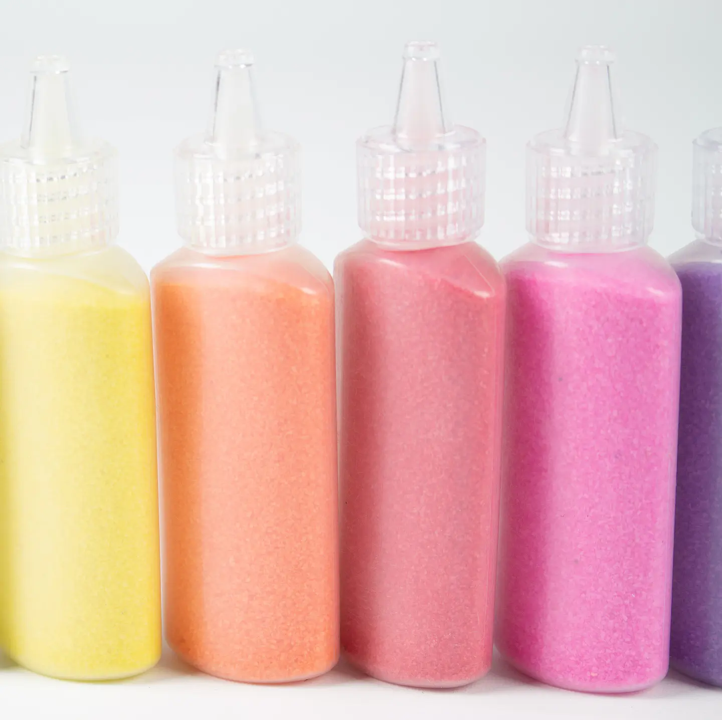 10 Botellas con arena de colores 5