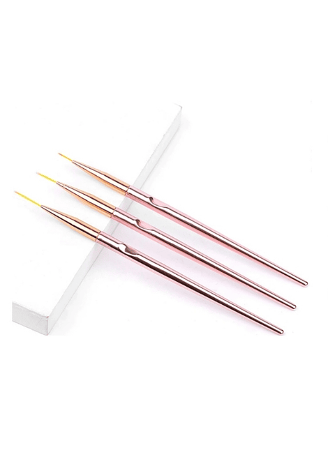 Set 3 Pinceles Liner Rose Gold